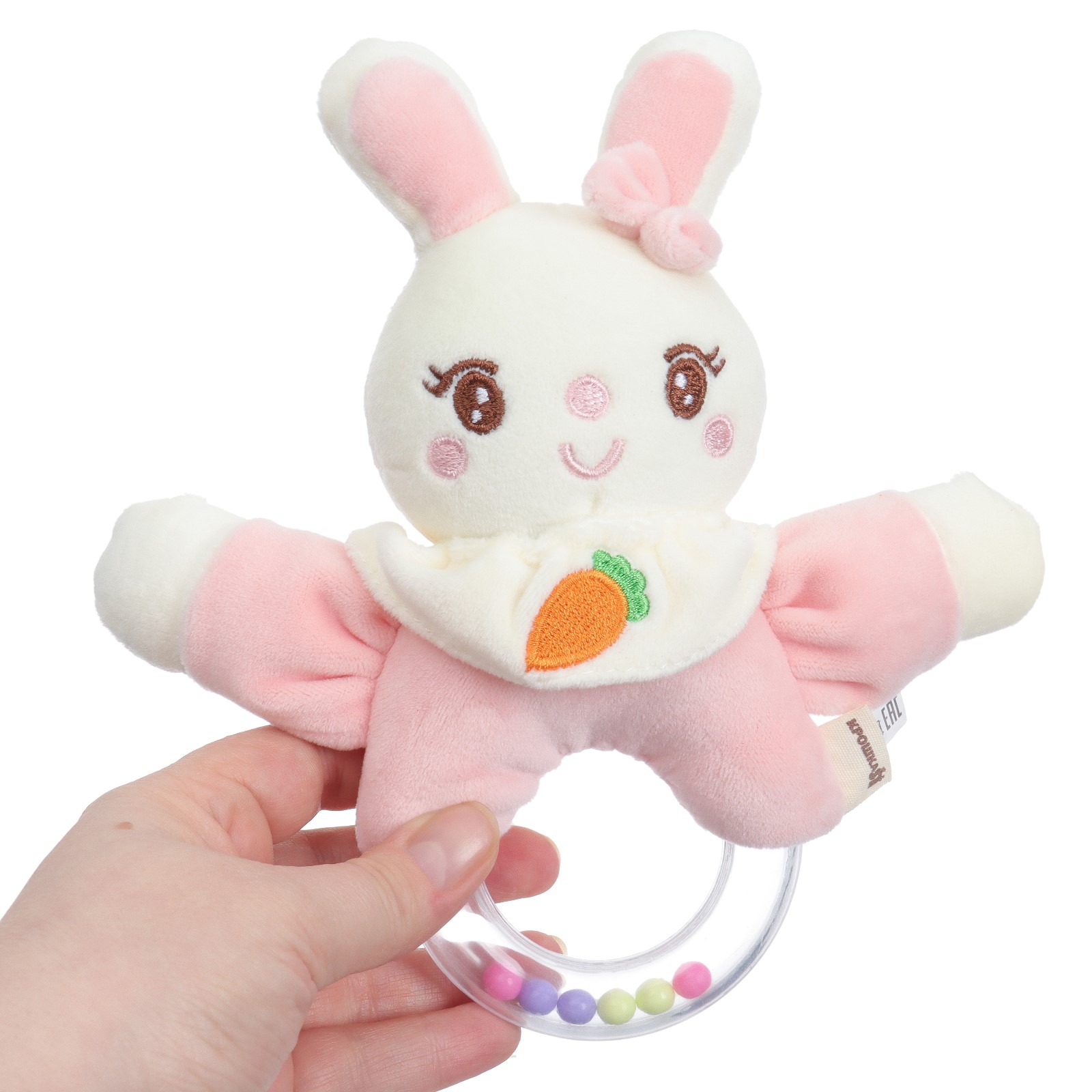 Игрушка Крошка Я погремушка Милая зайка - фото 6