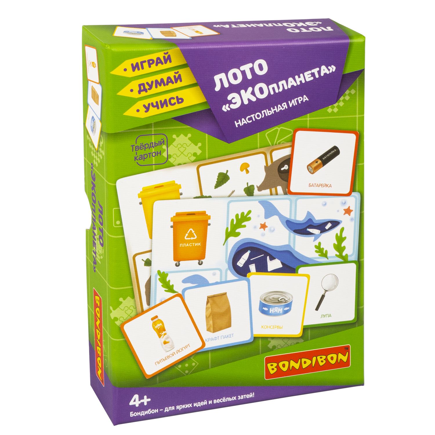 Настольная игра Bondibon лото обучающее Экопланета - фото 3