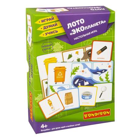 Настольная игра Bondibon лото обучающее Экопланета