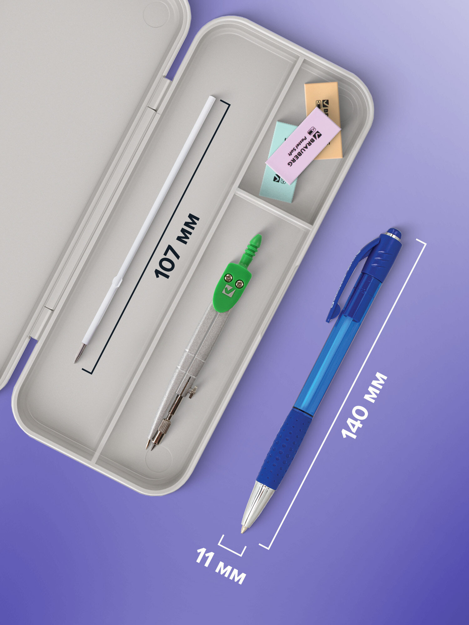 Ручка шариковая Brauberg 4 шт. - фото 3