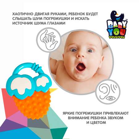 Прорезыватель Bondibon Ягодка