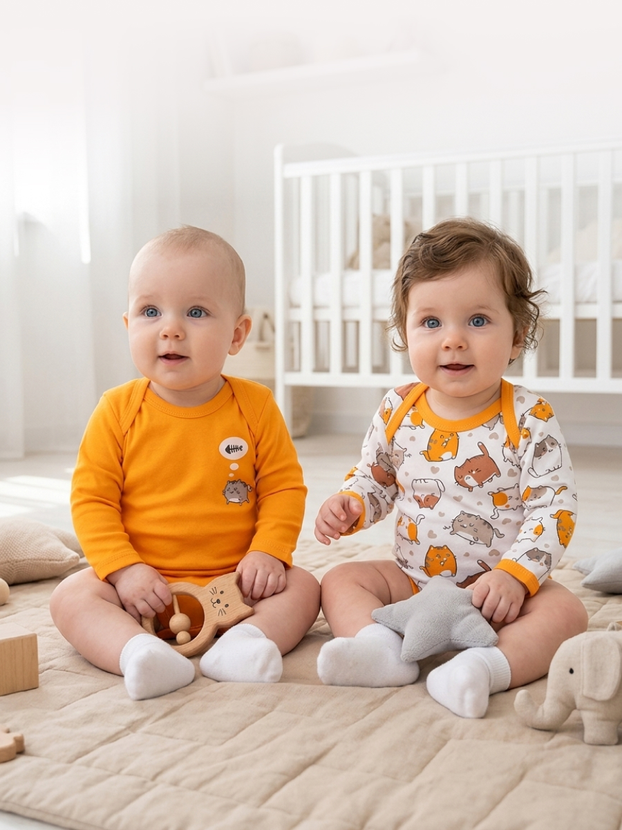 Изображение товара Комплект боди для новорожденных Эскимо 2 шт размер 62 Изображение товара Комплект боди для новорожденных Эскимо 2 шт размер 62