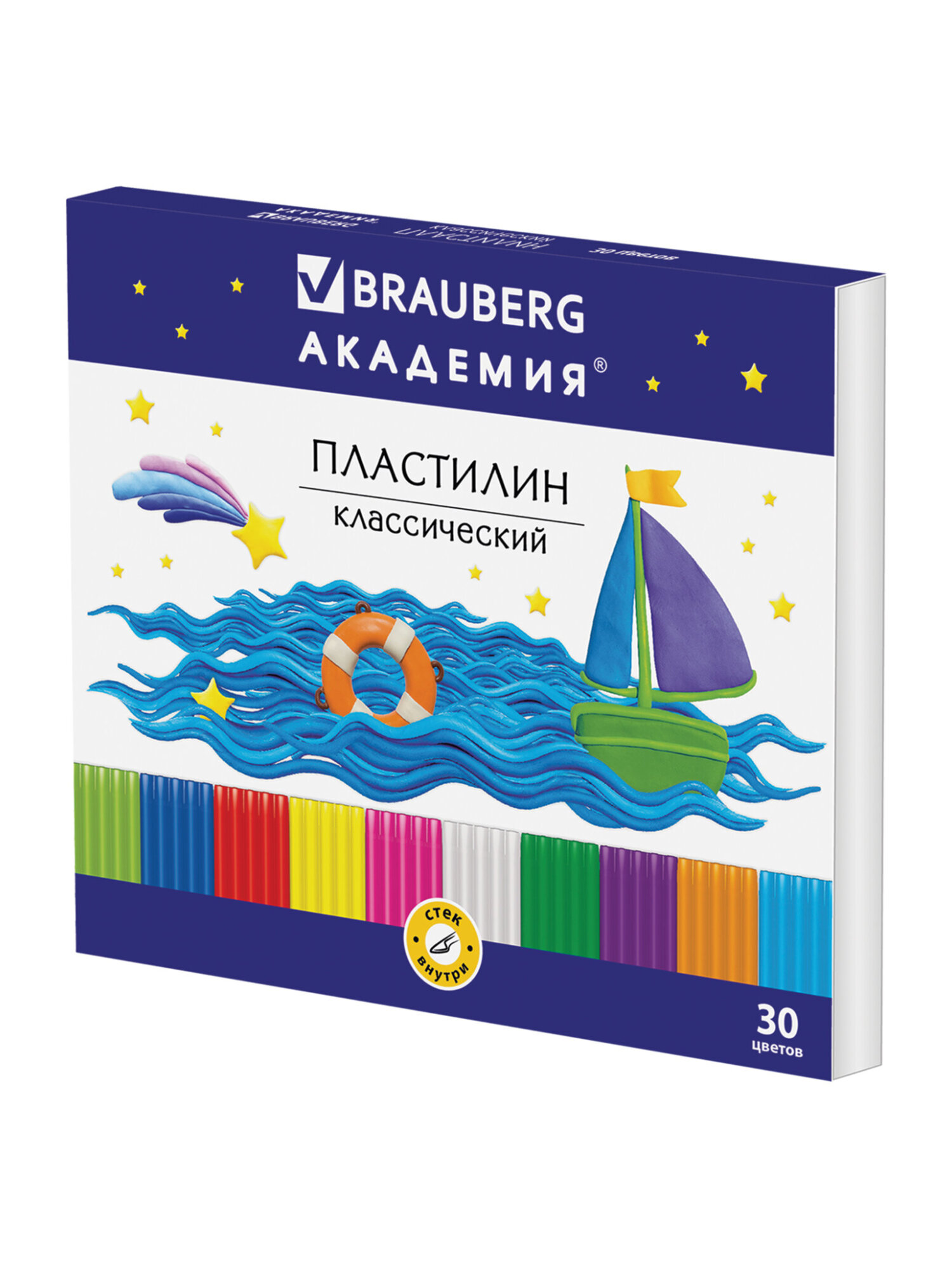 Пластилин Brauberg 30 цв. - фото 8