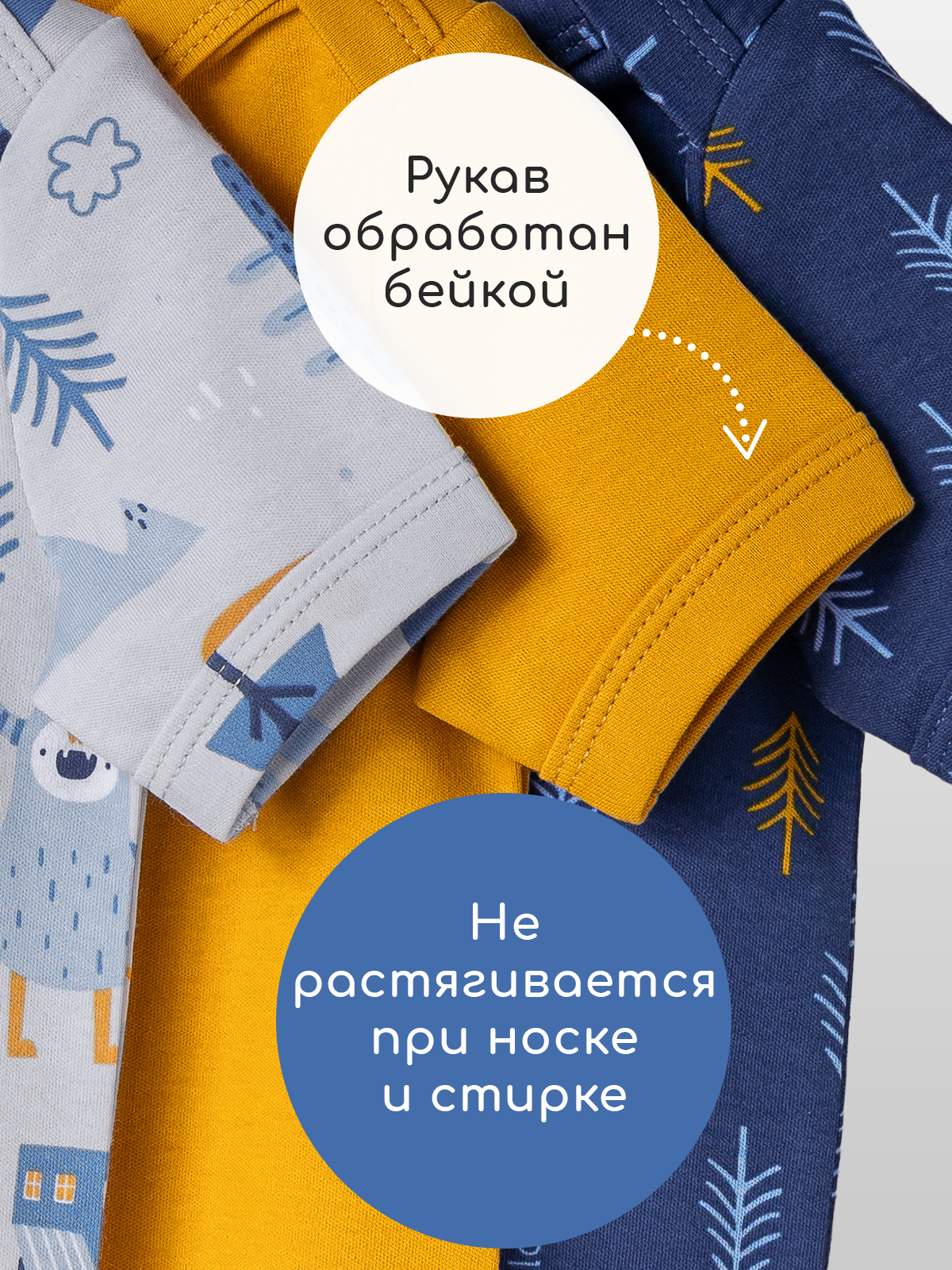 Боди 3 шт loombee S-ER-4591 - фото 3