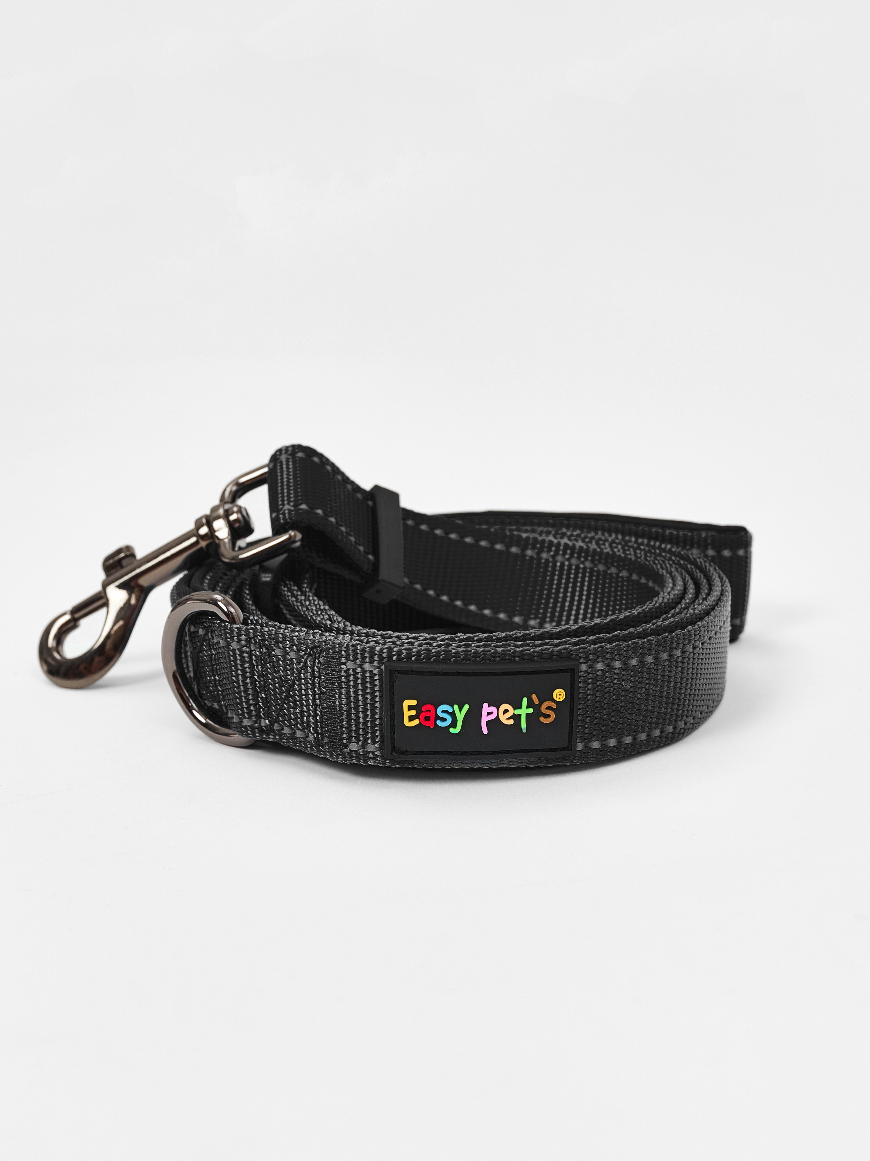 Поводок для собак с неопреновой ручкой Easy Pets 211 цвет Черный р-р M 2см 210см - фото 11