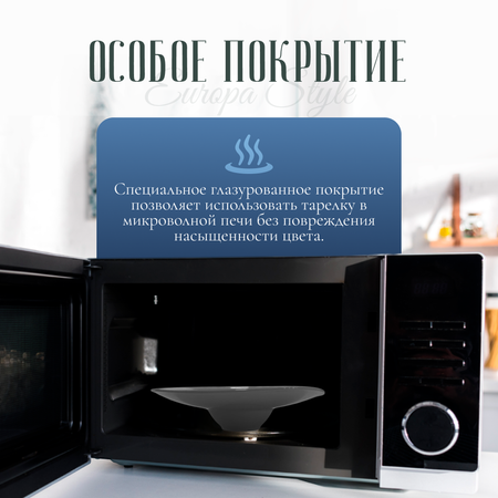 Керамическая тарелка для пасты ZDK обеденная посуда для подачи десертов Homium Europa Style, D25, цвет разноцветный