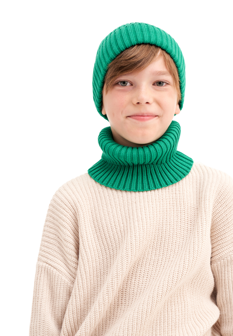 Шапка и снуд wookee Шапка_СнудТемнозеленый - фото 8