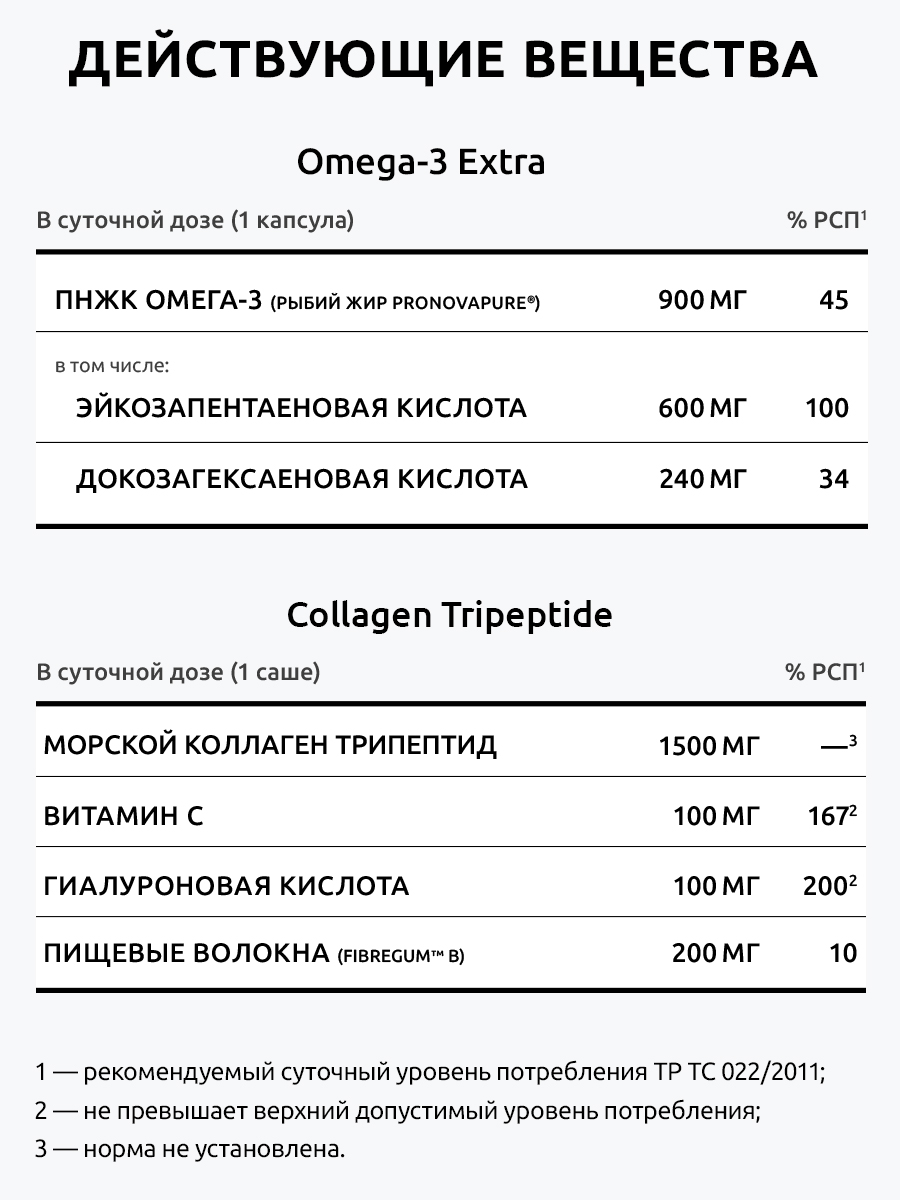 Комплекс для роста волос UltraBalance Омега 3 экстра и коллаген 30 саше - фото 7
