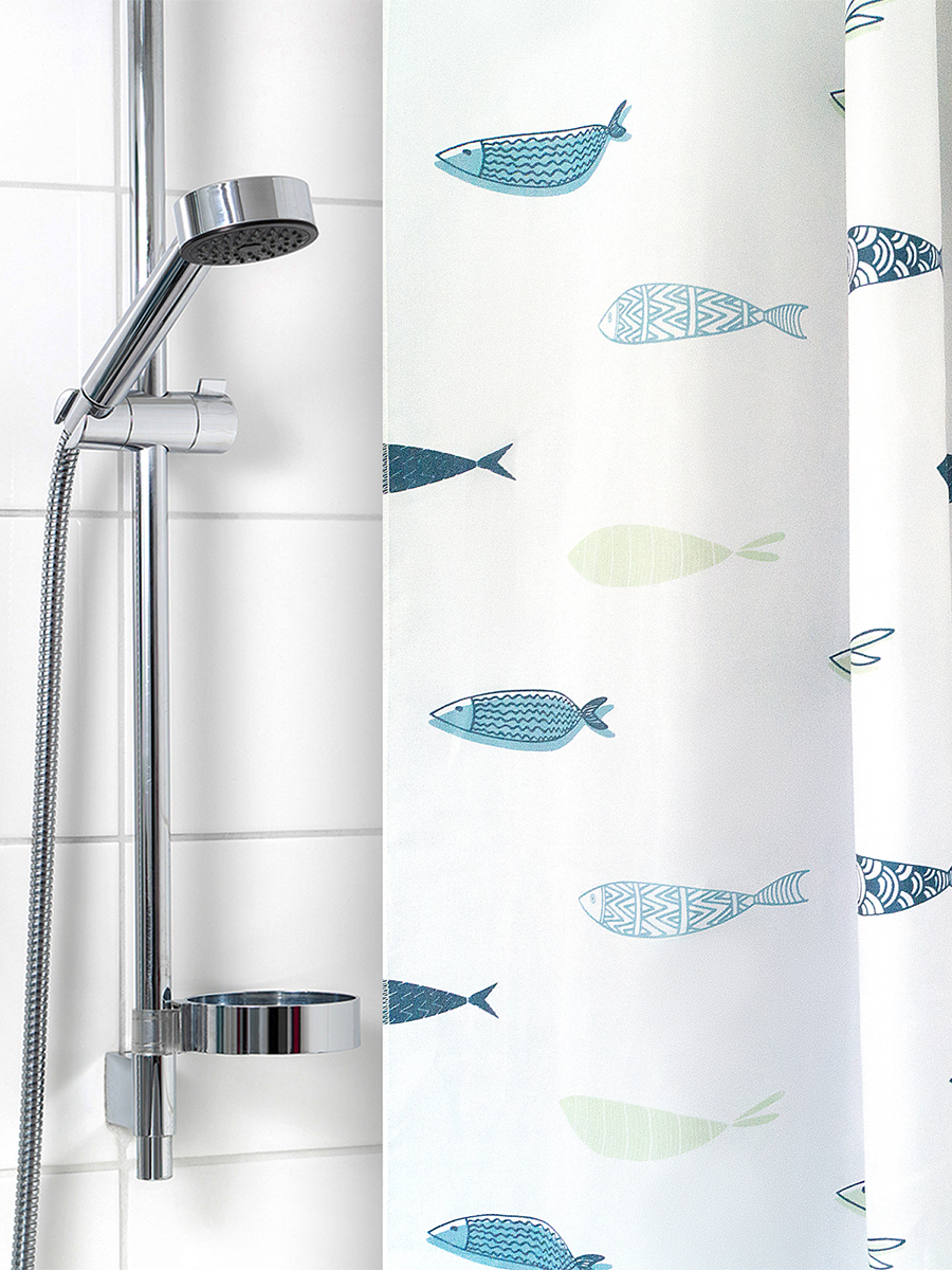 Штора для ванной комнаты и душа VILINA текстильная водоотталкивающая 180х180 см полиэстер - фото 7