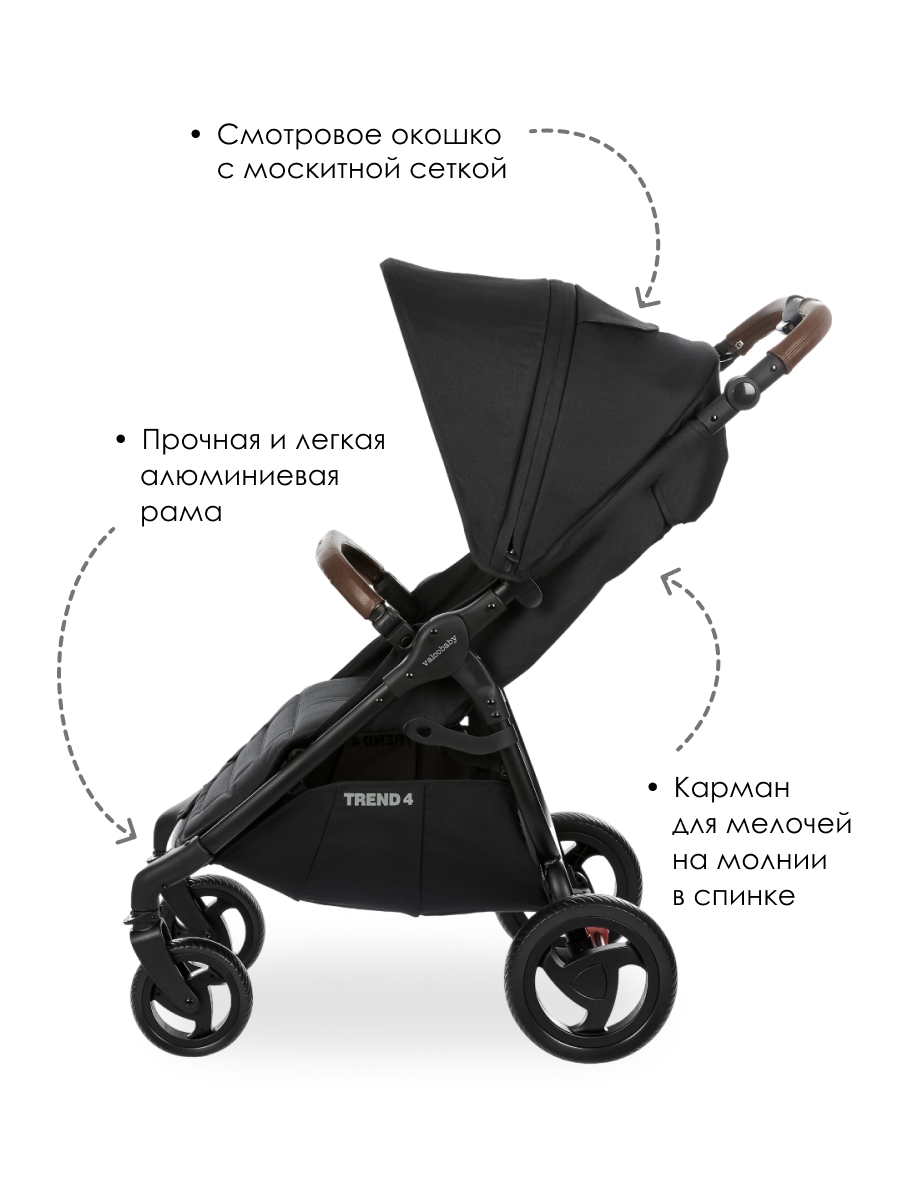 Коляска прогулочная Valco baby Snap Trend / Night черный - фото 5
