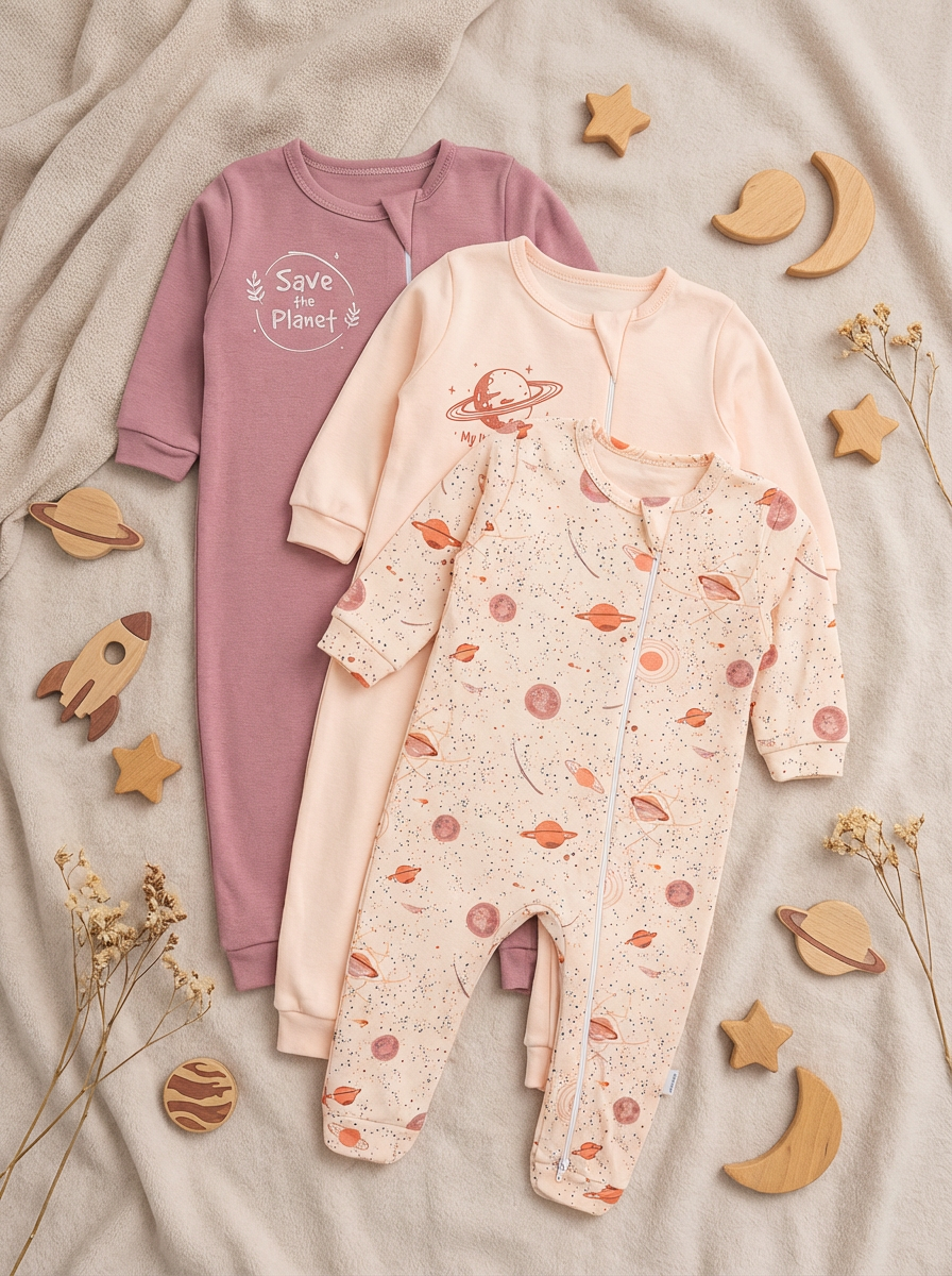 Слип для новорожденных 3 шт Milimbi 0304.91/ПЛАН - фото 1