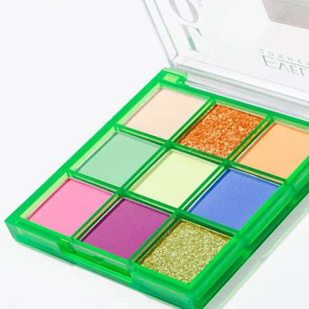 Палетка теней EVELINE neon lime