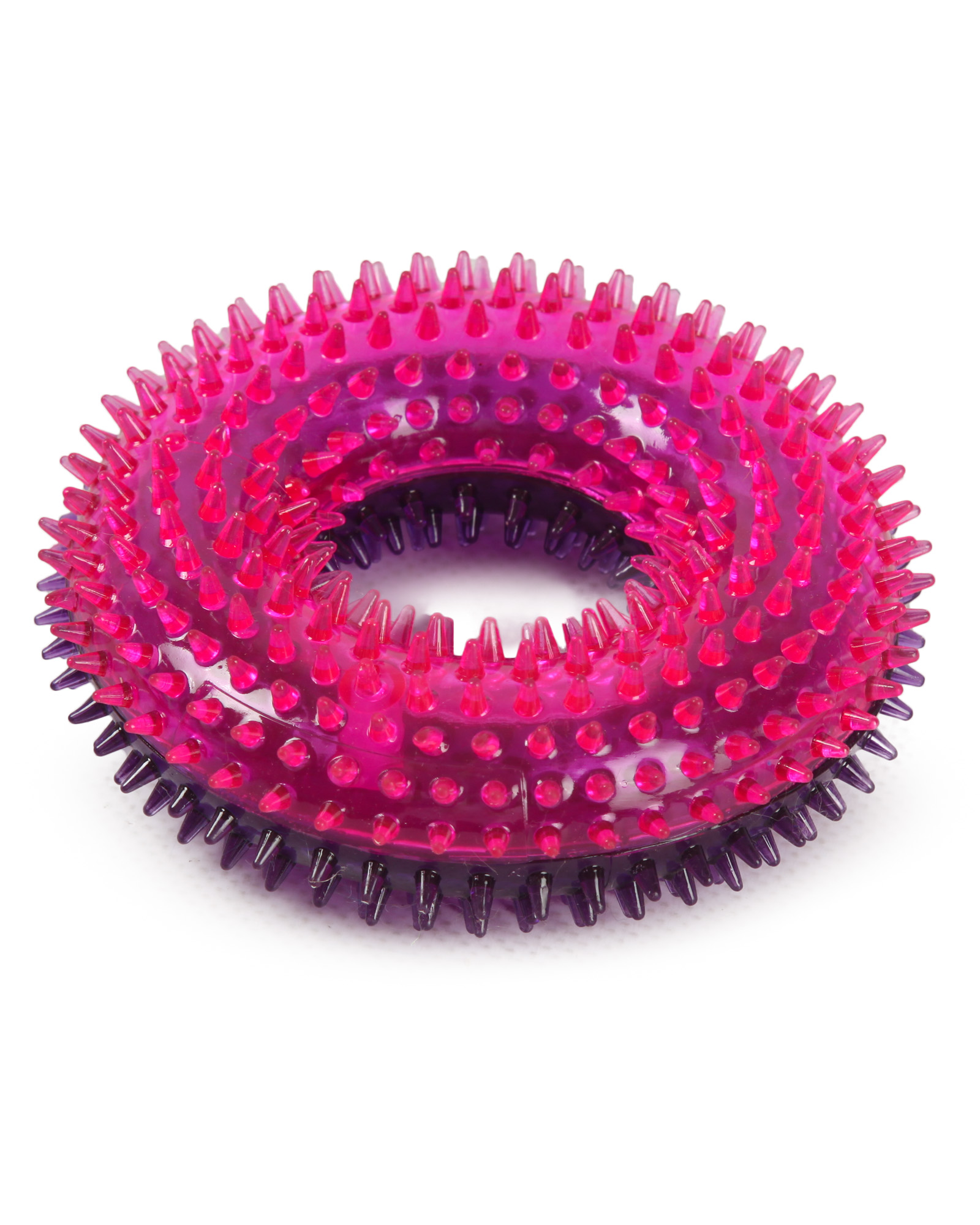 Игрушка для собак Barbaks Массажное кольцо с зубчиками пищит 12.5*4.3см ТПР в ассортименте - фото 4