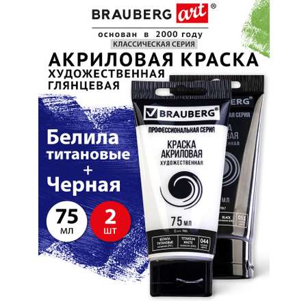 Краски акриловые Brauberg 2 цв.