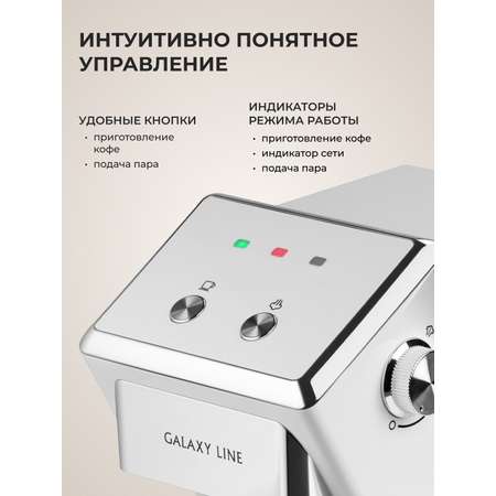 Кофеварка Galaxy LINE белая