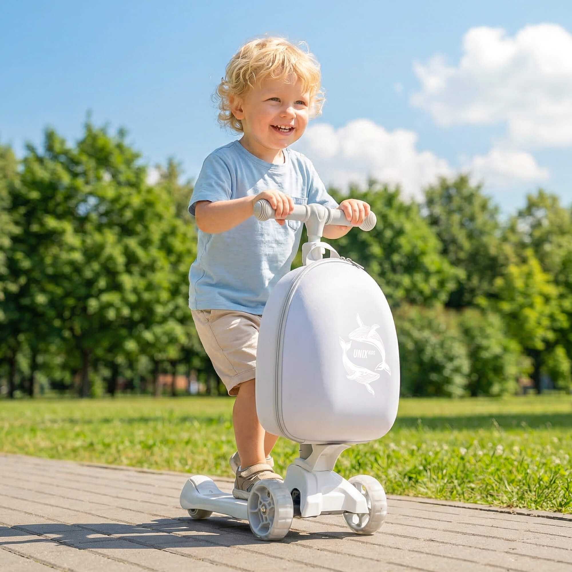 Самокат UNIX Kids трехколесный - фото 16