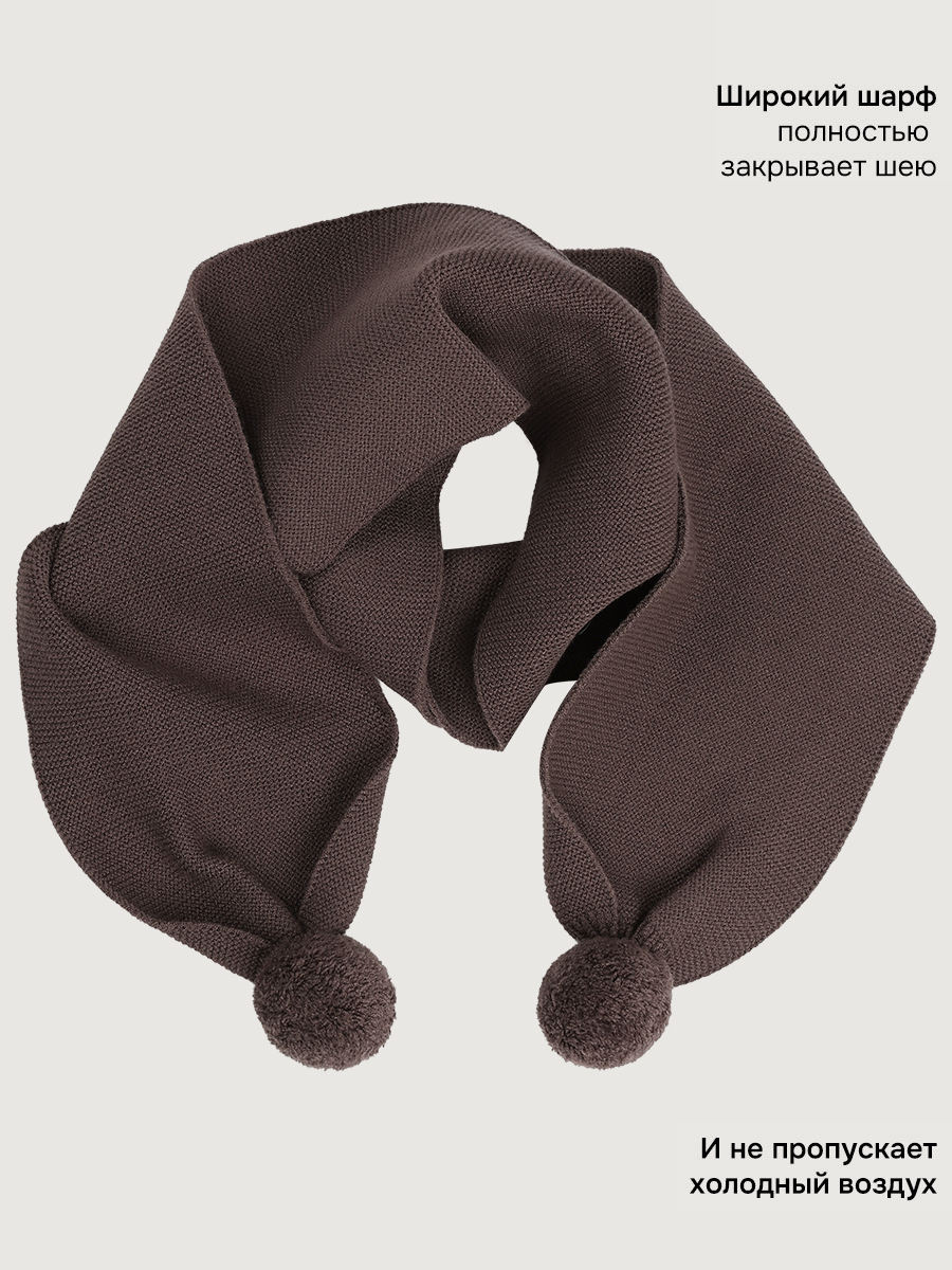Шарф NIKASTYLE 17м21926 кофе - фото 4