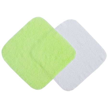 Полотенце-салфетка для кормления Amarobaby Soft Care 2шт Белый-Зелёный