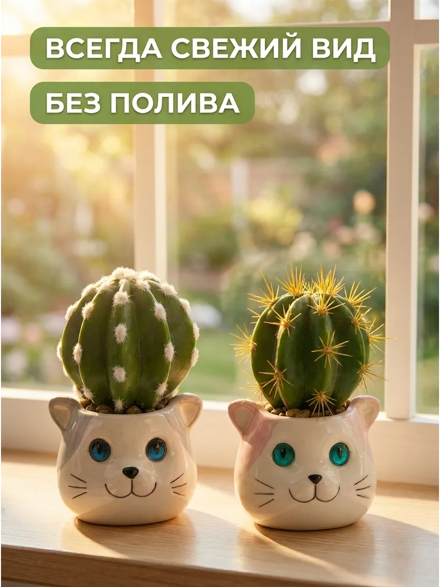 Искусственные цветы SOFANNA декор-2 кошки набор малый - фото 2