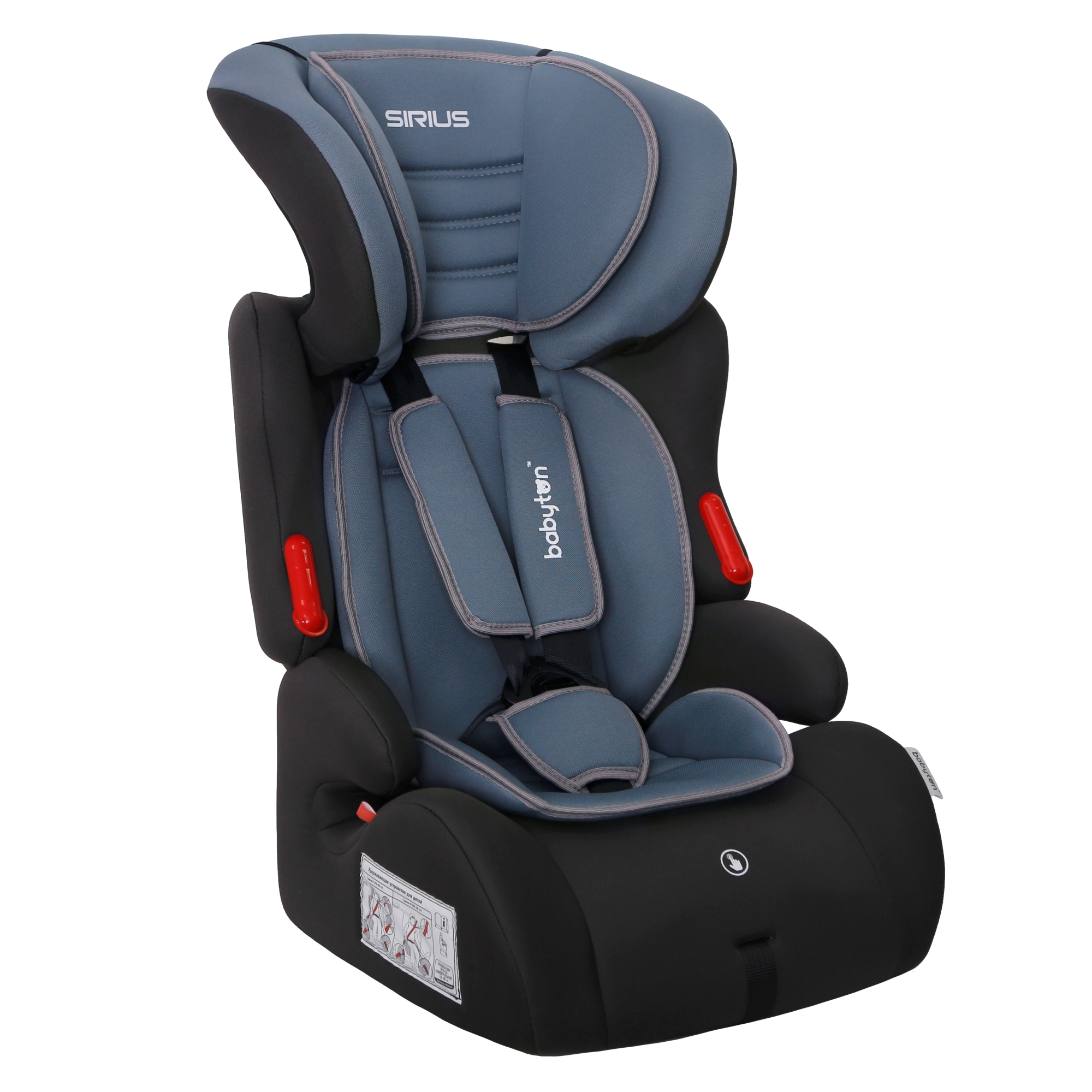 Автокресло Babyton Sirius I/II/III iceberg green 1/2/3 (9-36 кг) серый - фото 14