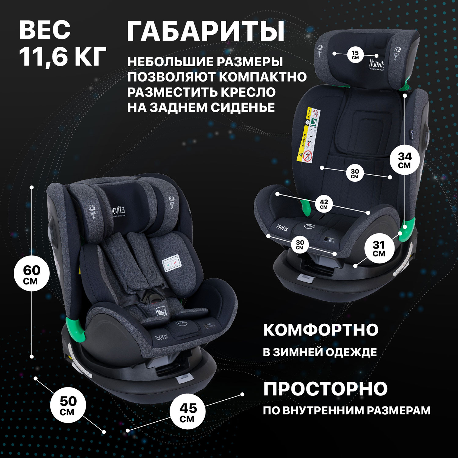 Автокресло Nuovita Isofix 0+/1/2/3 (0-36 кг) - фото 11