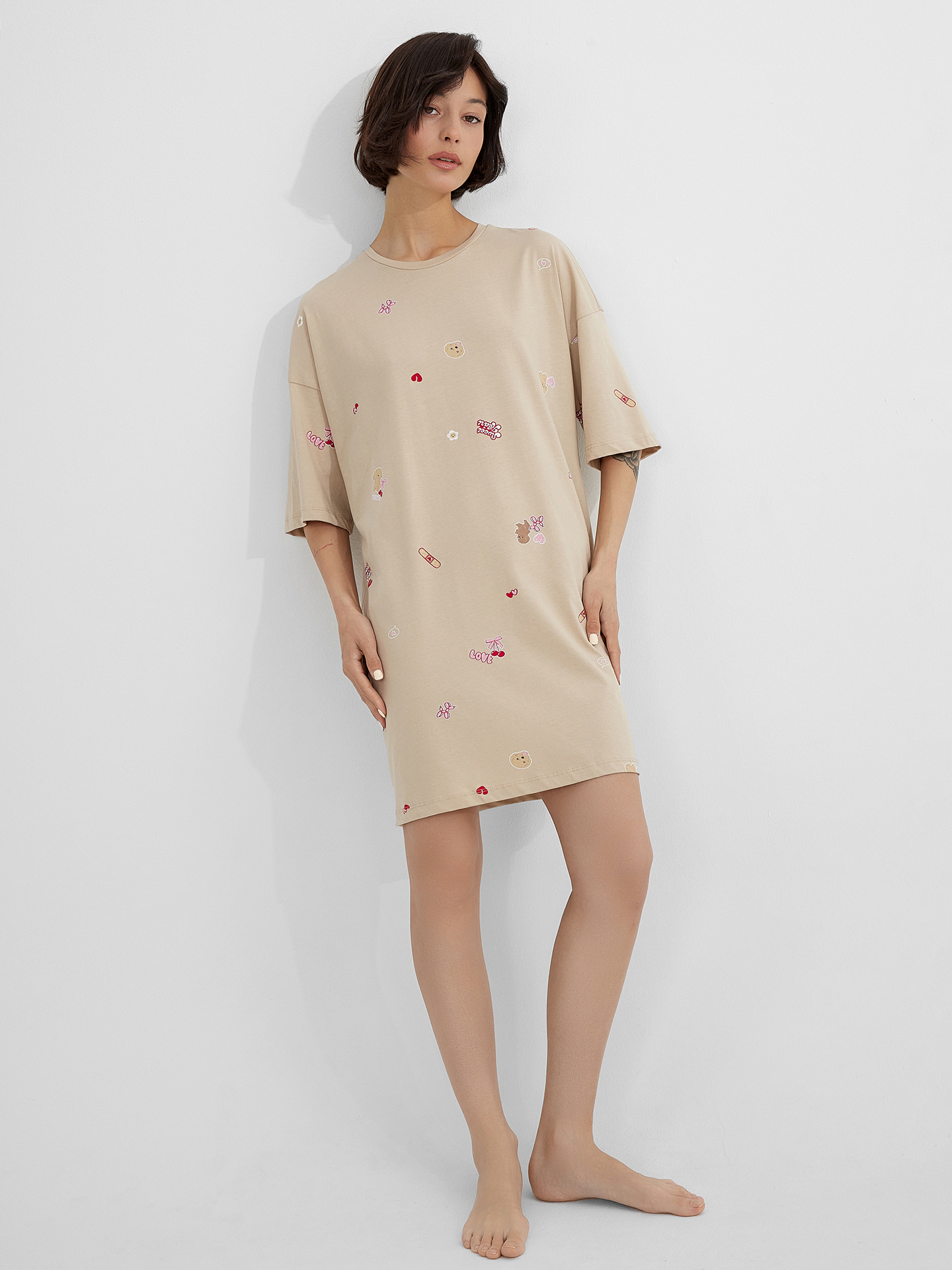 Сорочка ночная Mark Formelle (Марк Формэль) 512079/собачки на песочном - фото 4