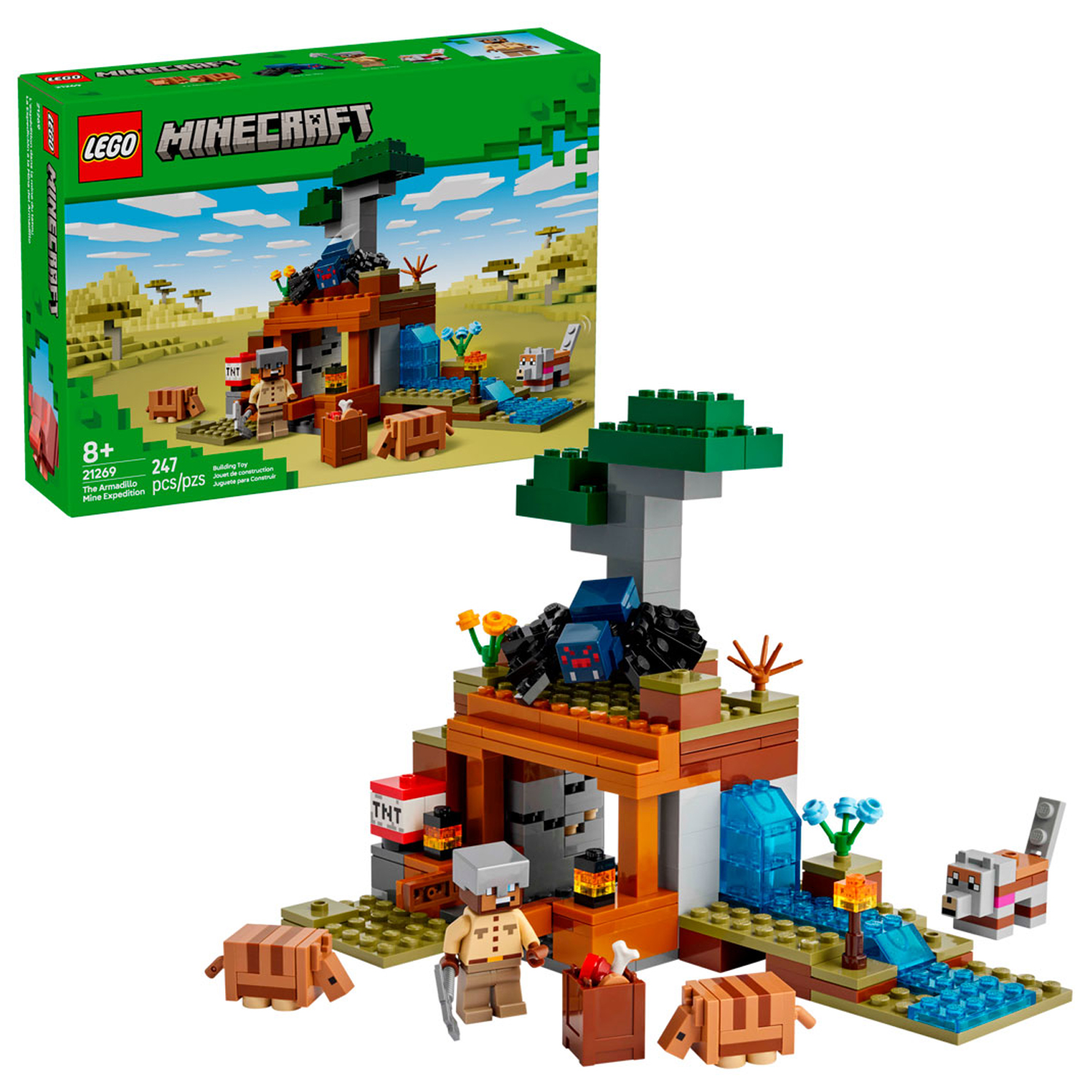 Конструктор LEGO Minecraft Экспедиция рудник Броненосец 247 дет. - фото 1