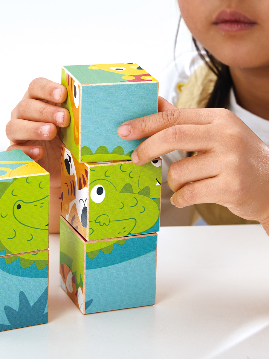 Игрушка Hape кубики Дикие животные - фото 3