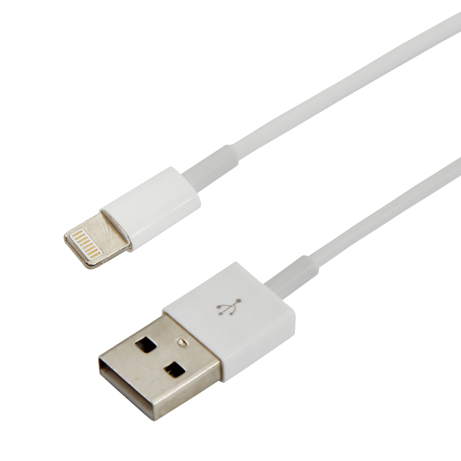 Кабель REXANT USB-A - Lightning для Apple 2.4 А 1 метр ПВХ белый - фото 1