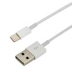 Кабель REXANT USB-A - Lightning для Apple 2.4 А 1 метр ПВХ белый