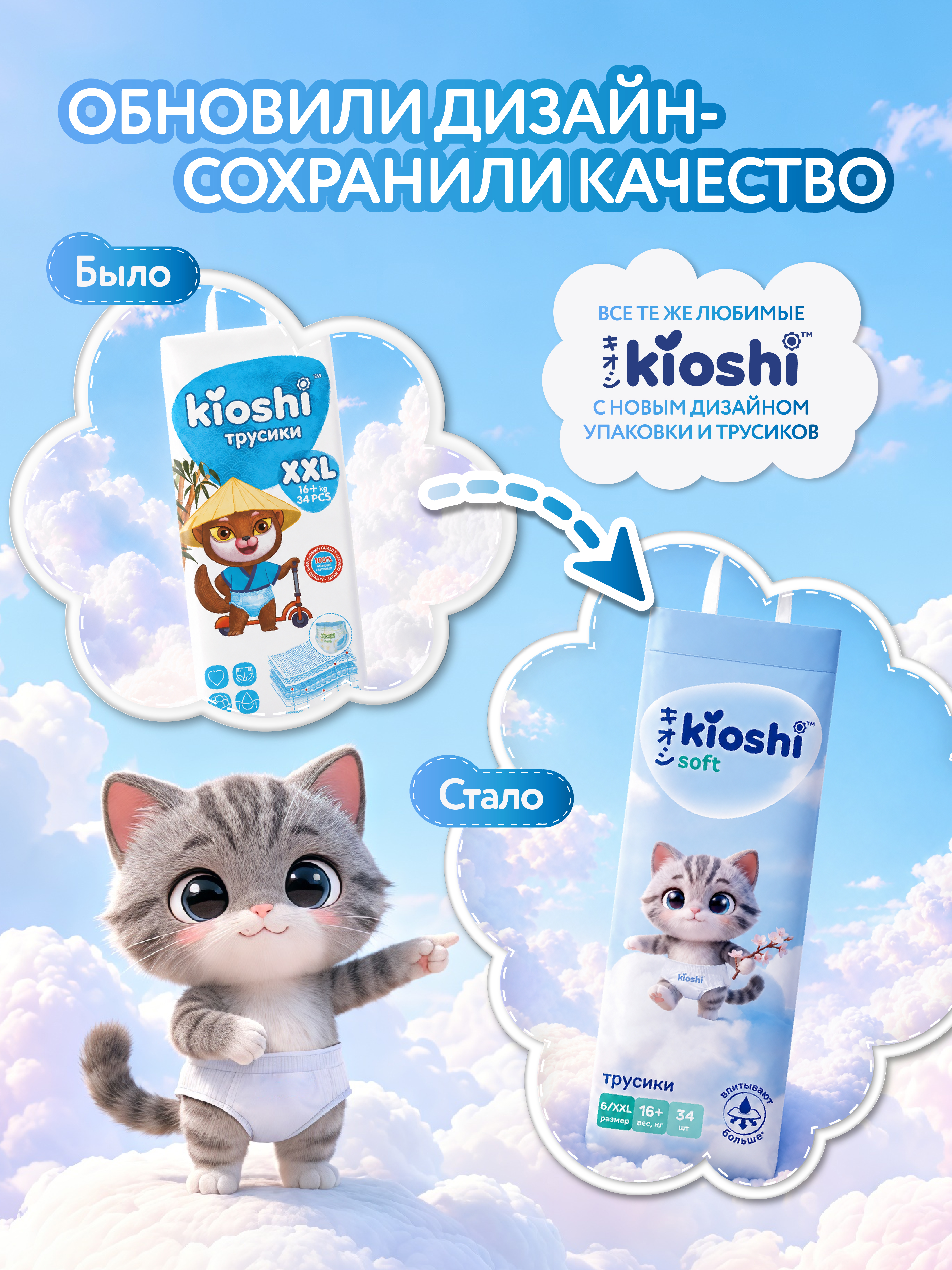 Трусики Kioshi XXL (16+ кг) 34 шт. - фото 2