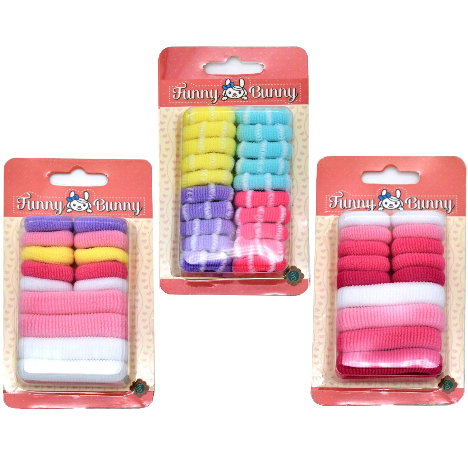 Изображение товара Резинки для волос FUNNY BUNNY набор многоцветных эластичных