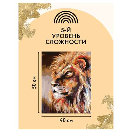 Картина по номерам ТРИ СОВЫ Лев