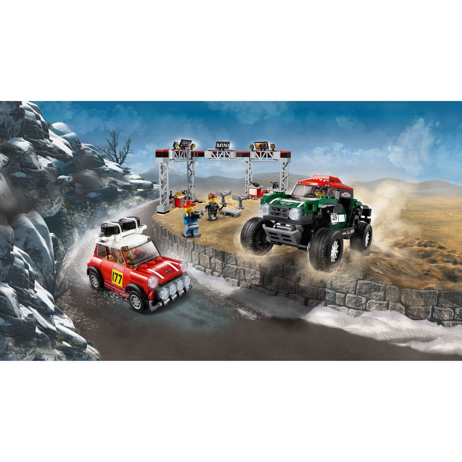 Конструктор LEGO Speed Champions Mini Cooper 1967 и 2018 - фото 5