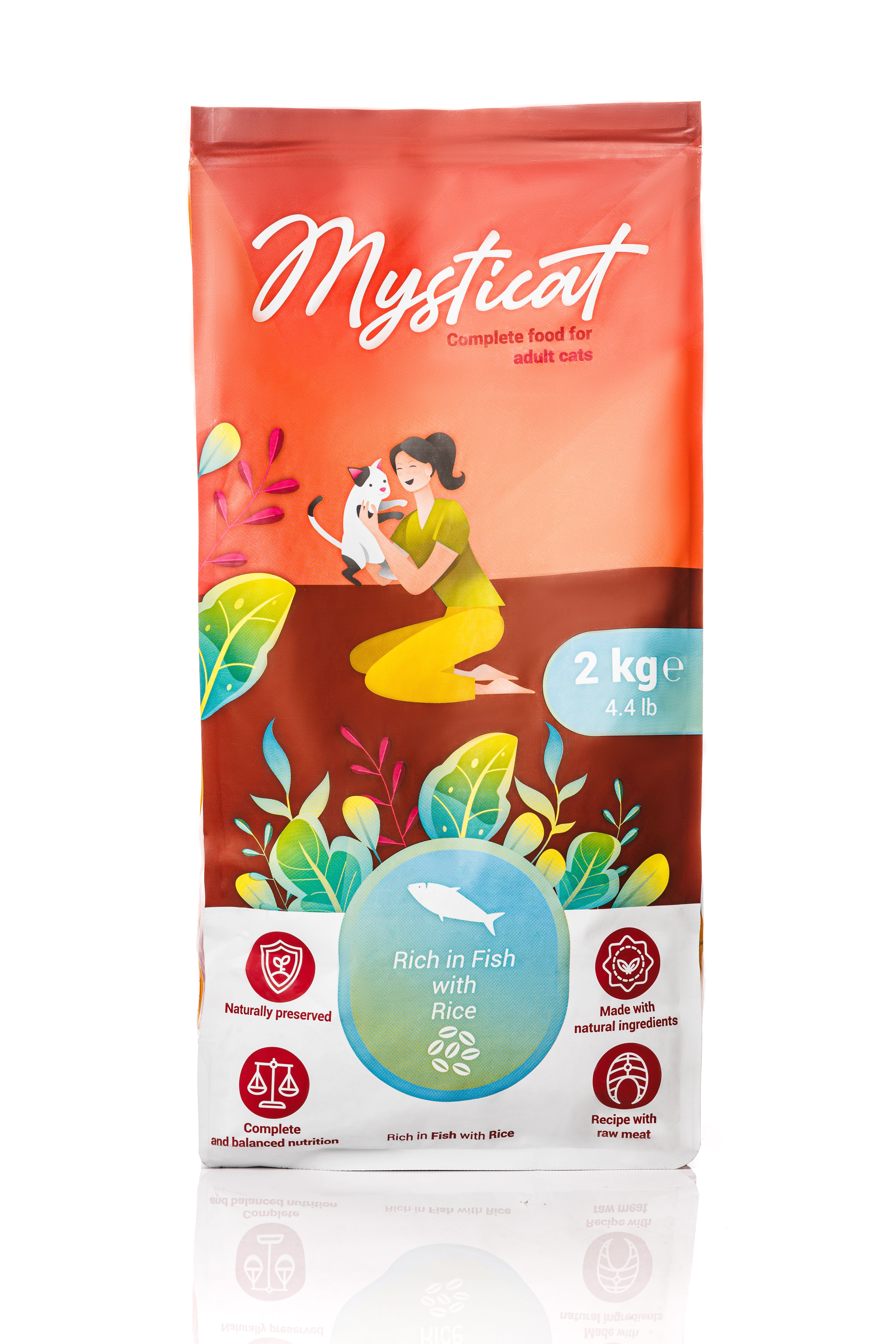 Корм сухой MYSTICAT с рыбой и рисом 2 кг - фото 2