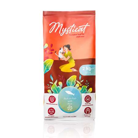 Корм сухой MYSTICAT с рыбой и рисом 2 кг