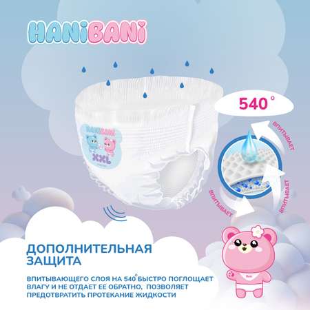 Подгузники HANIBANI Comfort XXL (15-20 кг) 28 шт.