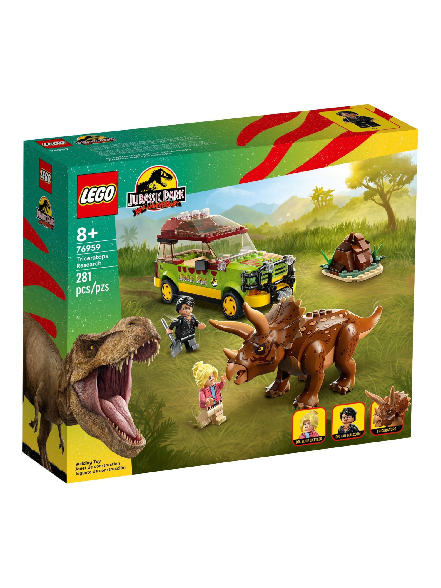 Конструктор LEGO Jurassic World Поиски трицератопса 281 дет. - фото 1