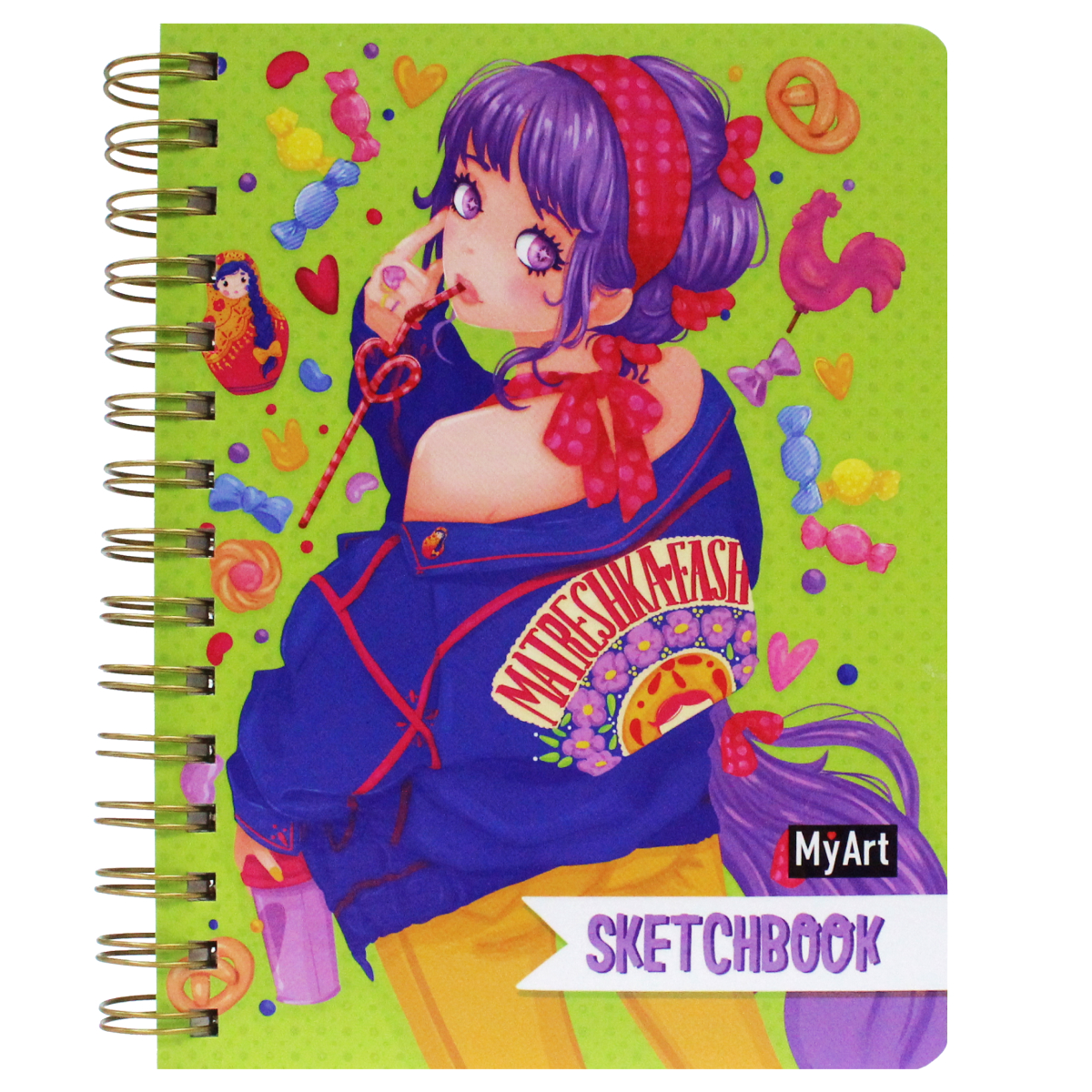 Скетчбук Проф-Пресс блокнот Аниме на гребне. А5 64 лист. 1 шт. - фото 2