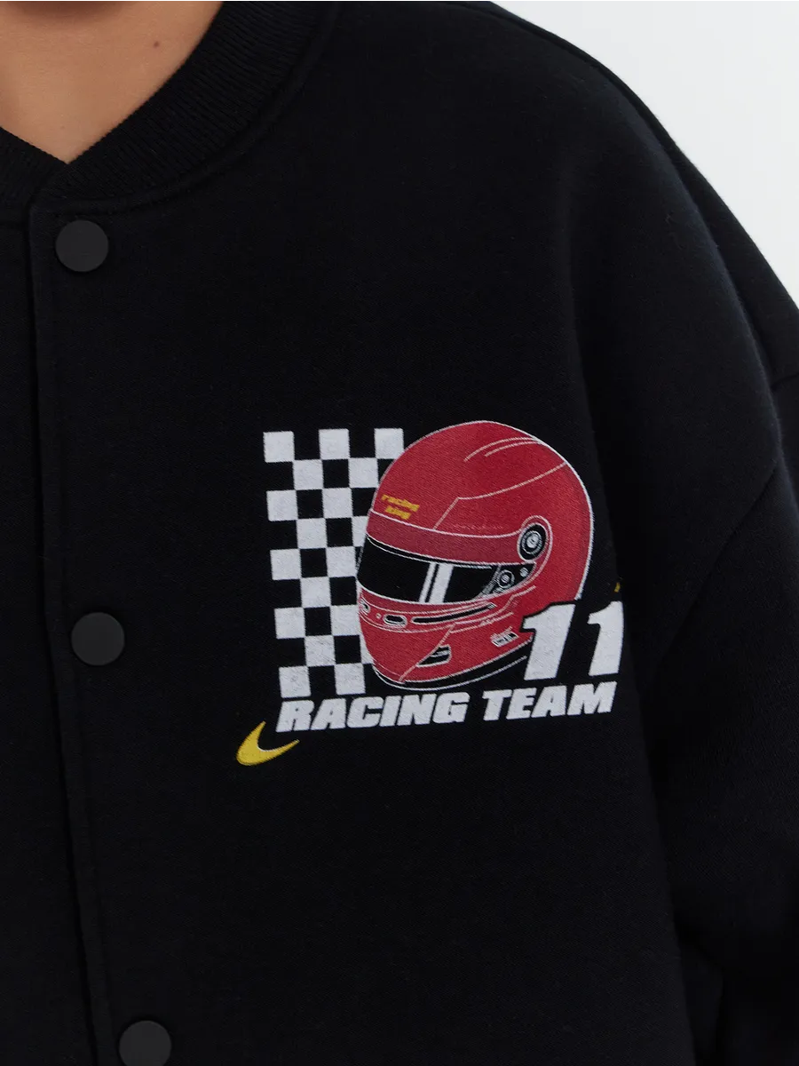 Бомбер Mark Formelle (Марк Формэль) 363333/1/черный +печать - фото 5