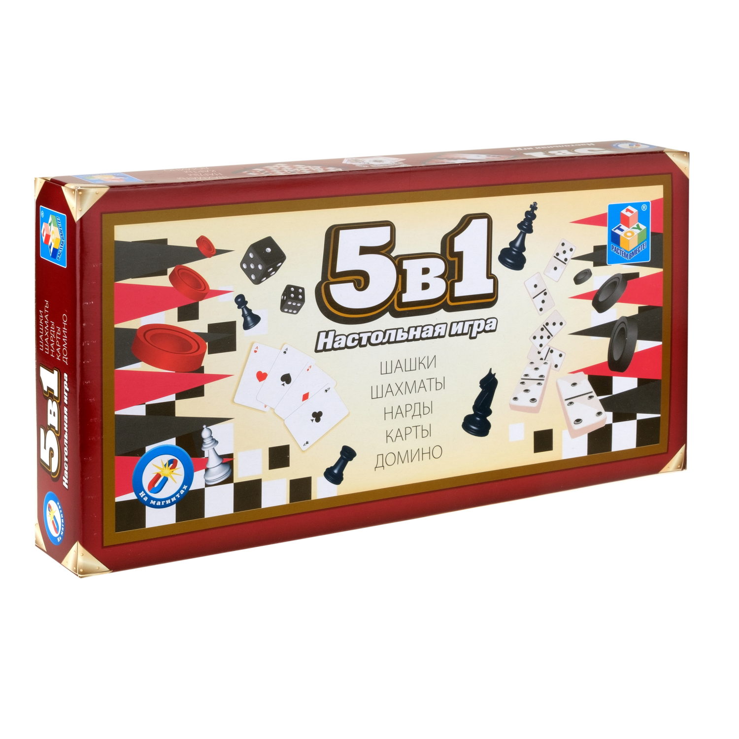Настольная игра 1TOY Шашки шахматы нарды - фото 11