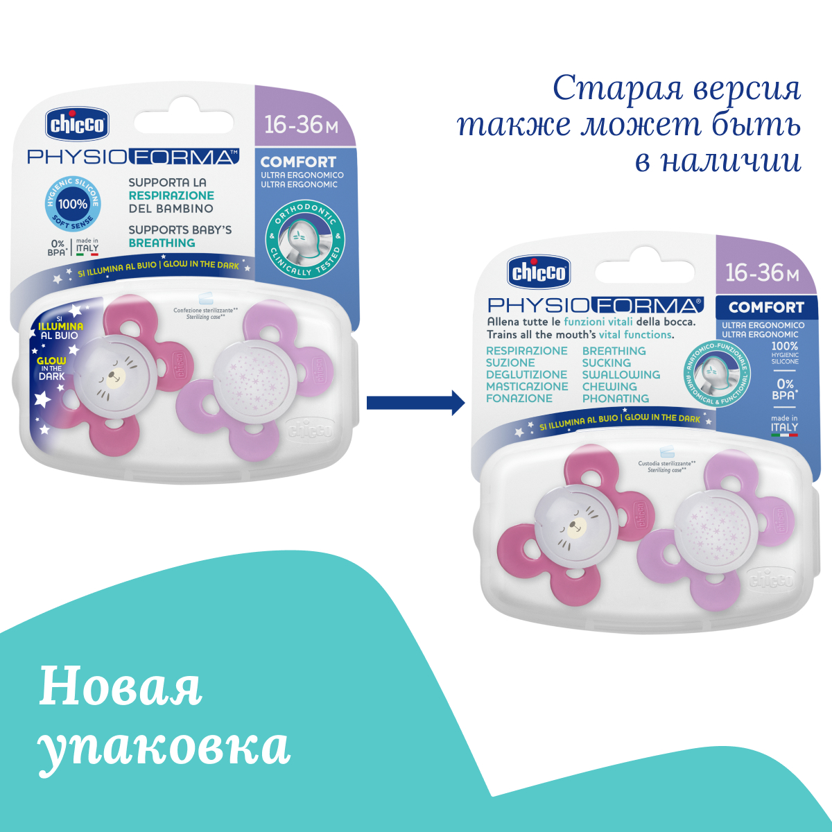 Пустышка Chicco силикон анатомическая от 18 мес. 2 шт. - фото 9