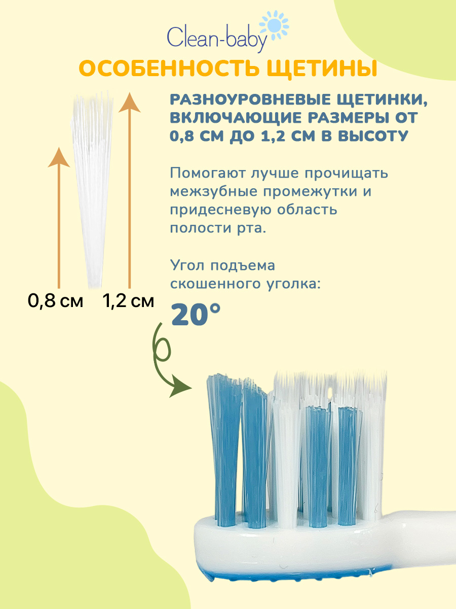 Зубная паста, зубная щетка Clean-baby с фтором - фото 7