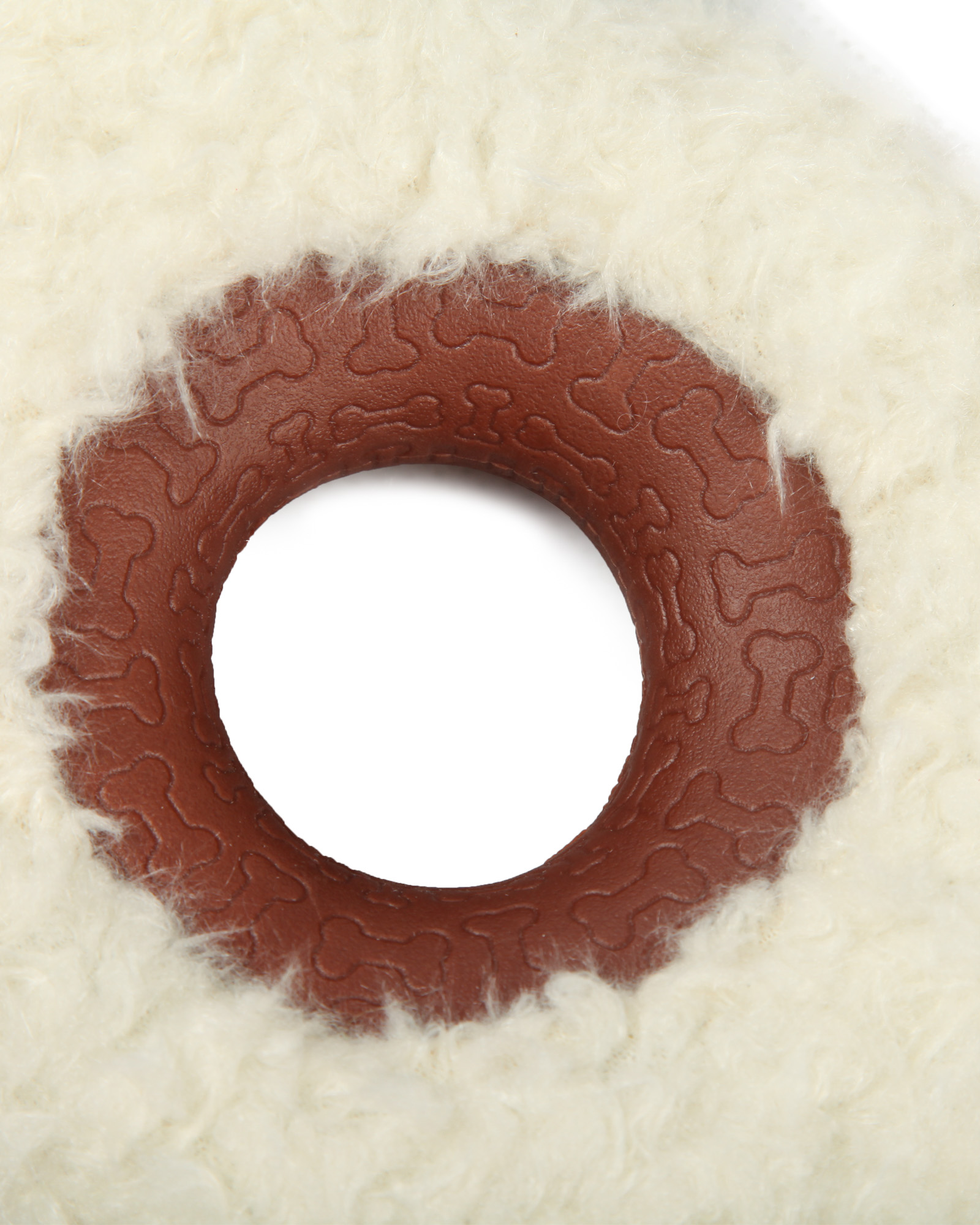 Игрушка для собак Barbaks Овечка-кольцо мягкая с пищалкой 9*19см - фото 3