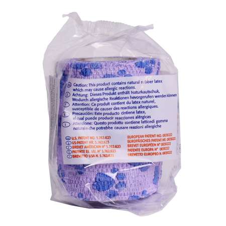 Бандаж для животных PetFlex Лапы 7.5см*4.5м Микс цветов в ассортименте
