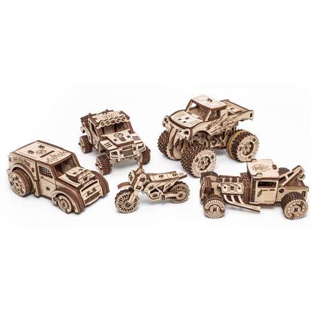Конструктор Eco Wood Art Набор машинок деревянный