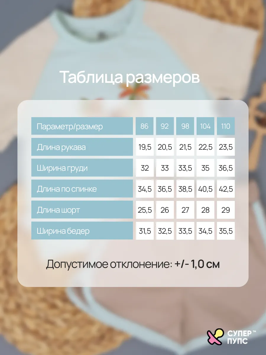 Костюм Супер Пупс кост/реглан/окант/св.голубой/лемур - фото 5