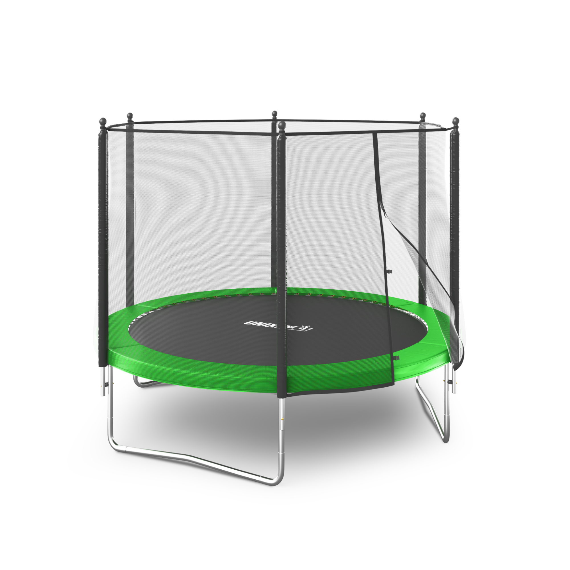 Батут каркасный Simple 10 ft UNIX line Green с внешней защитной сеткой общий диаметр 305 см до 140 кг - фото 15