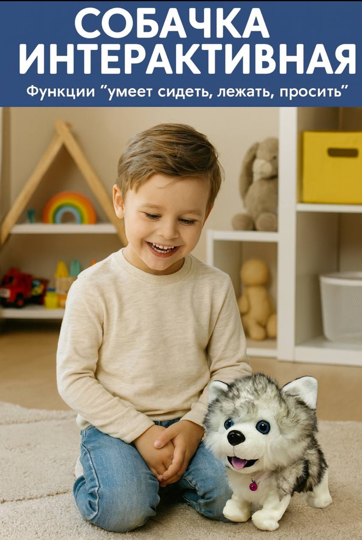 Мягкая игрушка BalaToys собачка Интерактивная Музыкальная - фото 1