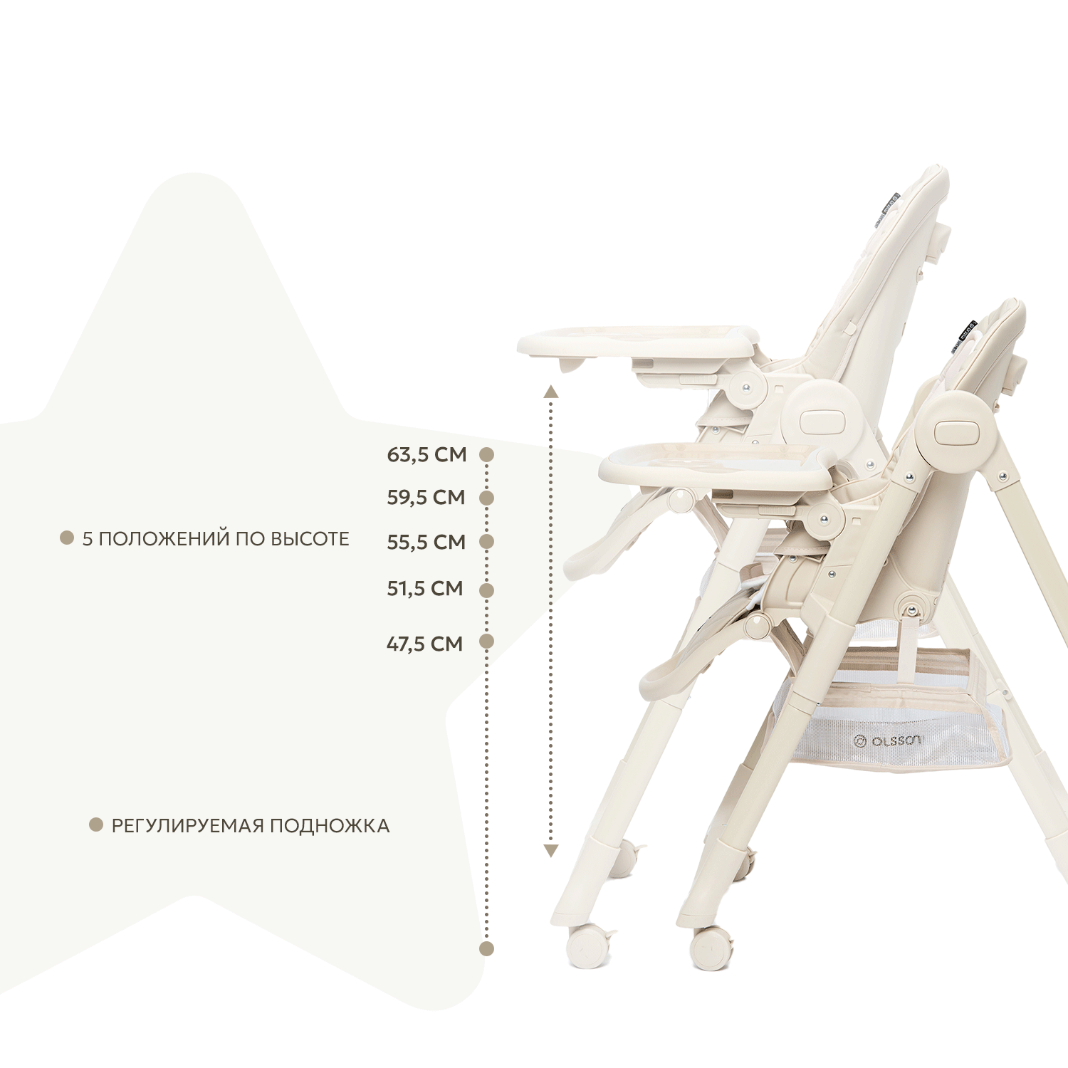 Стульчик для кормления Olsson Premiero Cream классический - фото 4